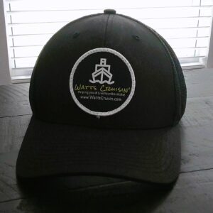 Closeup shot of Richardson Black Hat